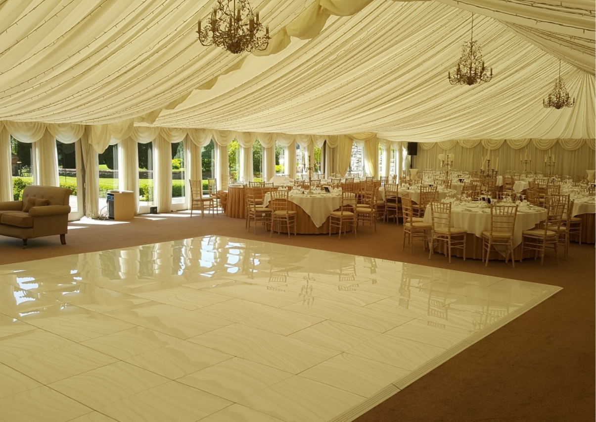 Wedlok acrylic white dance floor used on events