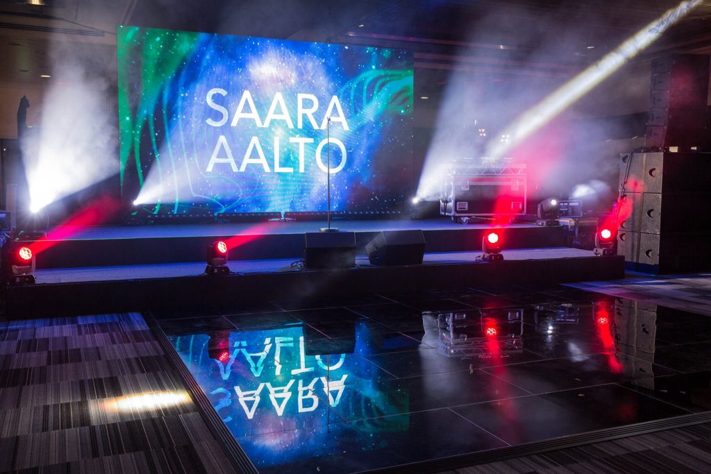 Nightlok Black Acrylic Portable Dance Floor - SXS Events