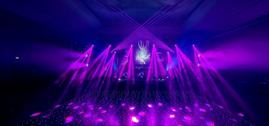 Starlok Black LED Black Acrylic Portable Dance Floor- Ritzy Music