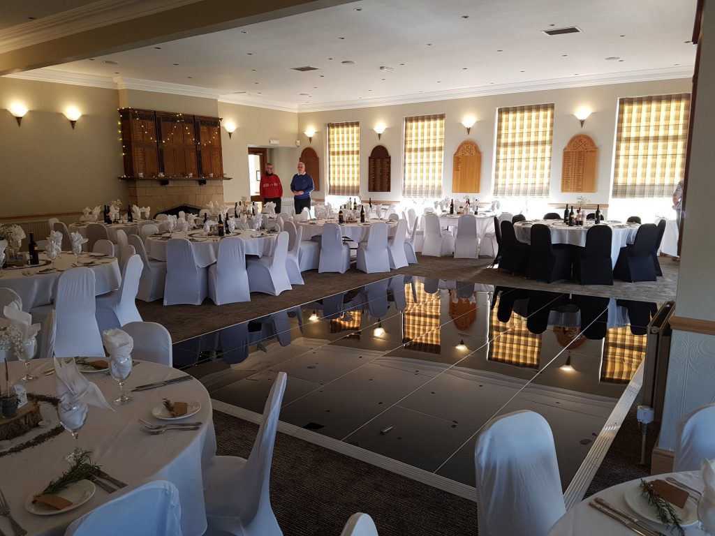 Nightlok Black Acrylic Portable Dance Floor - Keighley Golf Club