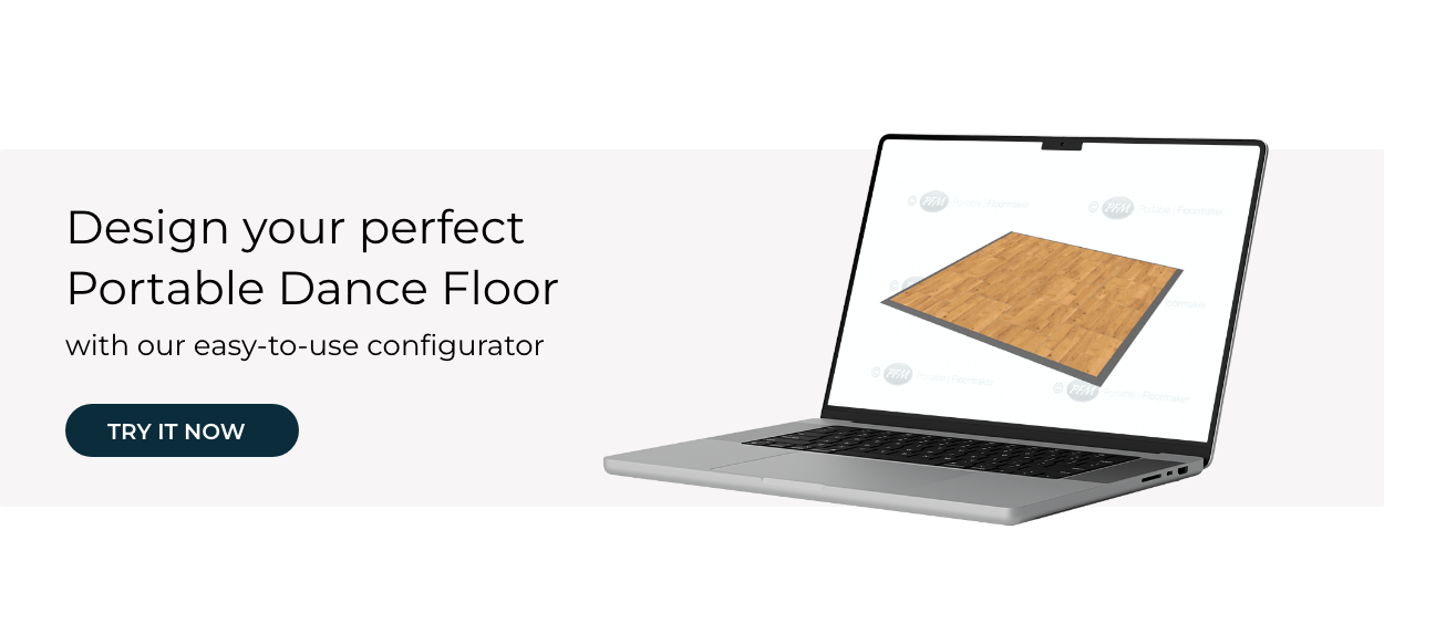 Design your perfect portable dance floor with our easy-to-use configurator